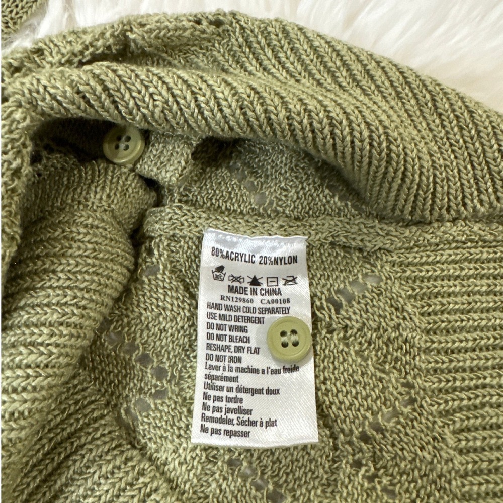 Rhythm Boho Knit Cardigan Earthy Minimalist Coastal Chic Sweater - Picture 7 of 8